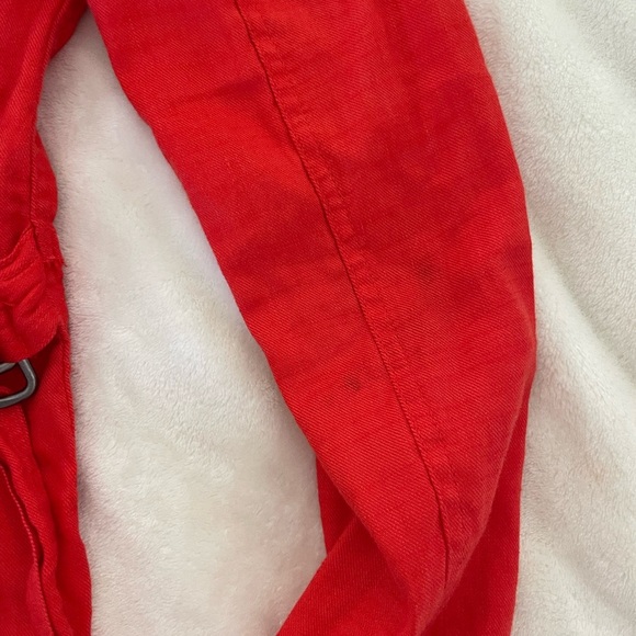 Free People Red Draped Linen Jacket - Picture 9 of 12